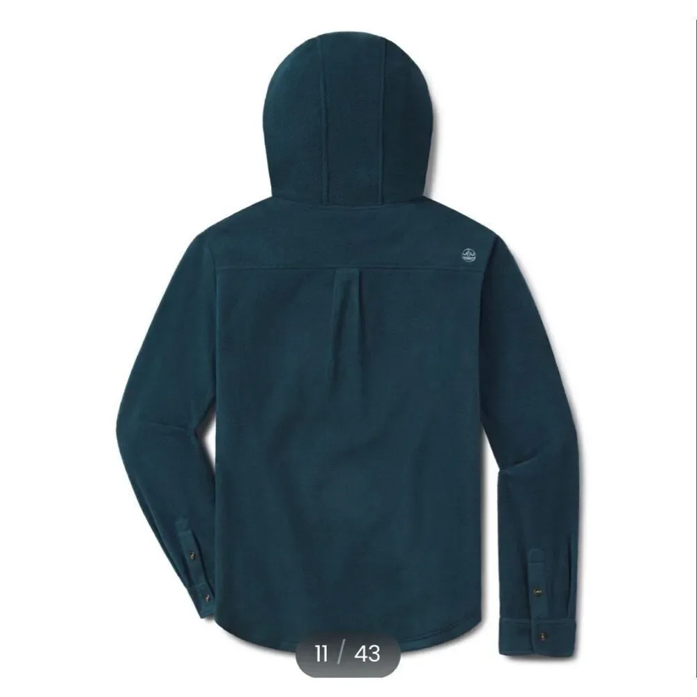 Levitate Baja fleece cozy green hooded pullover size small